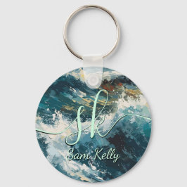 Llavero Rompiendo las olas de playa