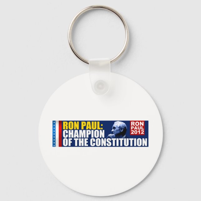 Llavero Ron Paul: Campeón de la Constitución (Anverso)