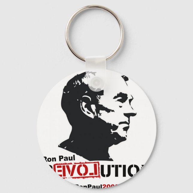 Llavero Ron Paul face Stencil - Revolución (Anverso)