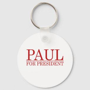 Llavero RON PAUL PARA el PRESIDENTE (rojo
