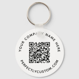Llavero ronda de texto de código QR y personalizado