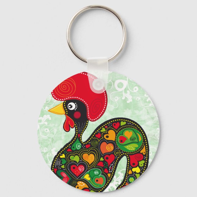 Llavero Rooster de Barcelos Nr02 - Galo de Barcelos (Anverso)