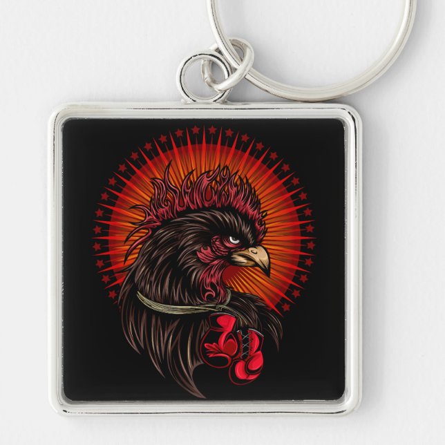 Llavero Rooster de boxeo (Frente)