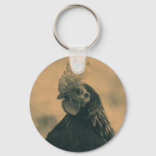 Llavero Rooster en Sepia Keychain