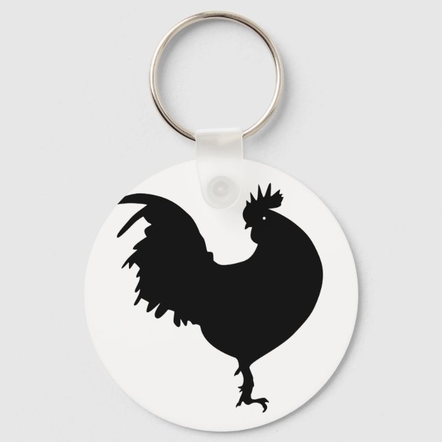 Llavero Rooster Silhouette (Anverso)