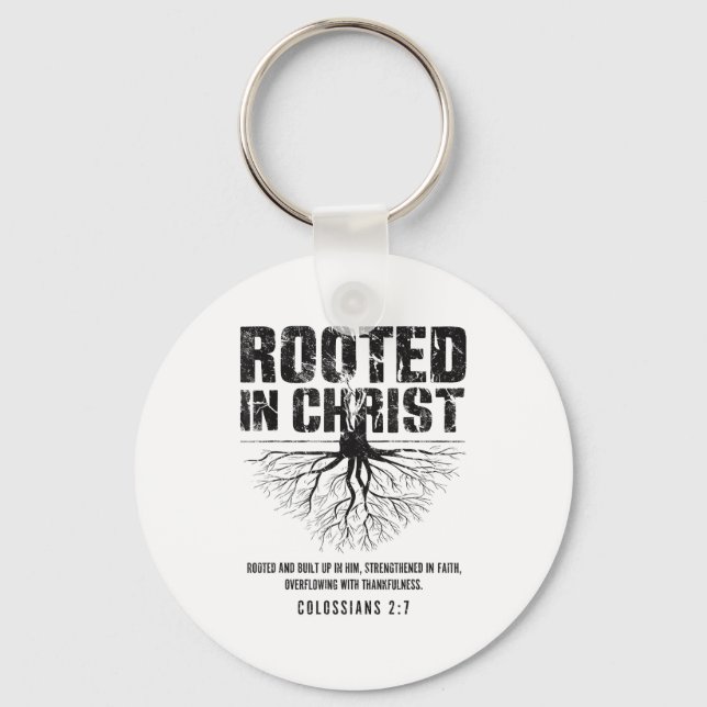 Llavero Rooted In Christ Christian Nge Bible Verse Colossi (Anverso)