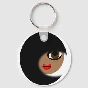 Llavero ¡Ropa afroamericana del chica!