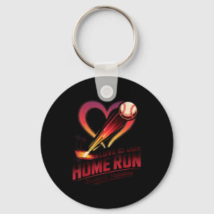 Llavero Ropa de amor de San Valentín de béisbol es nuestro