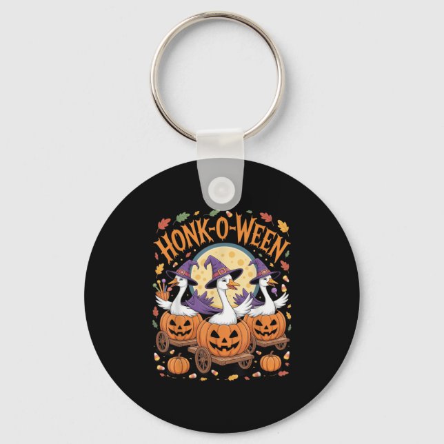 Llavero Ropa de honk-o-ween Graciosa para Halloween Geese  (Anverso)