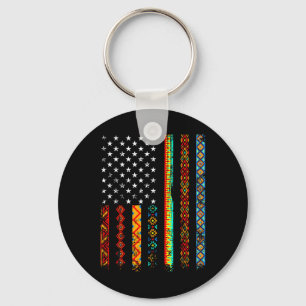 Llavero Ropa de kente africana Bandera estadounidense negr