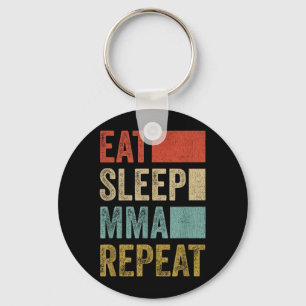 Llavero Ropa de MMA Retro Come Duerme MMA Repite Divertido