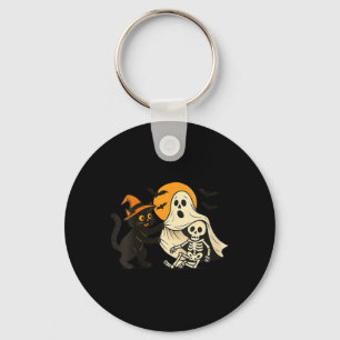 Llavero Ropa de mujer vintage de Halloween gato negro reve