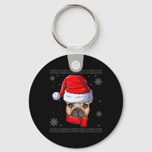 Llavero Ropa de Santa Claus para Bulldog Francés