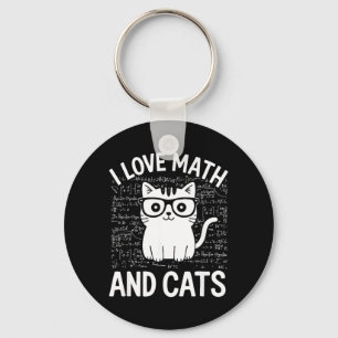 Llavero Ropa divertida de matemáticas y gatos para maestro