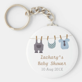 Llavero Ropa infantil moderna Baby Boy Shower Party Favor