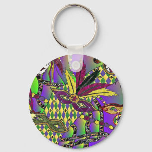 Llavero Ropa Regalos Máscaras de Plumas de Mardi Gras Psic