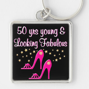 LLAVERO ROSA 50 AÑOS JÓVENES Y FABULOSOS