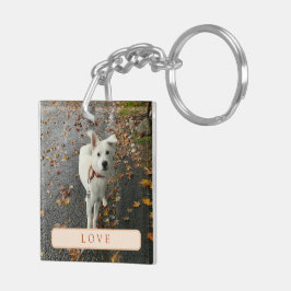 Llavero Rosa abstracto (Naranja) Keychain acrílico