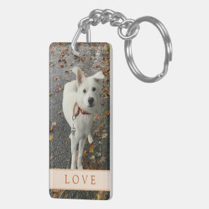 Llavero Rosa abstracto (Naranja) Keychain acrílico