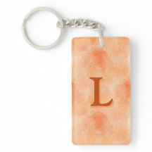 Rosa abstracto (Naranja) Keychain acrílico