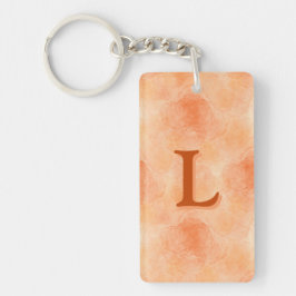 Llavero Rosa abstracto (Naranja) Keychain acrílico