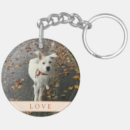 Llavero Rosa abstracto (Naranja) Keychain acrílico