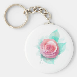 Llavero Rosa acuarela