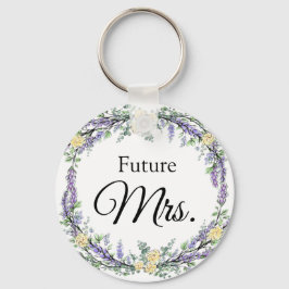 Llavero Rosa amarilla de lavanda y eucalipto