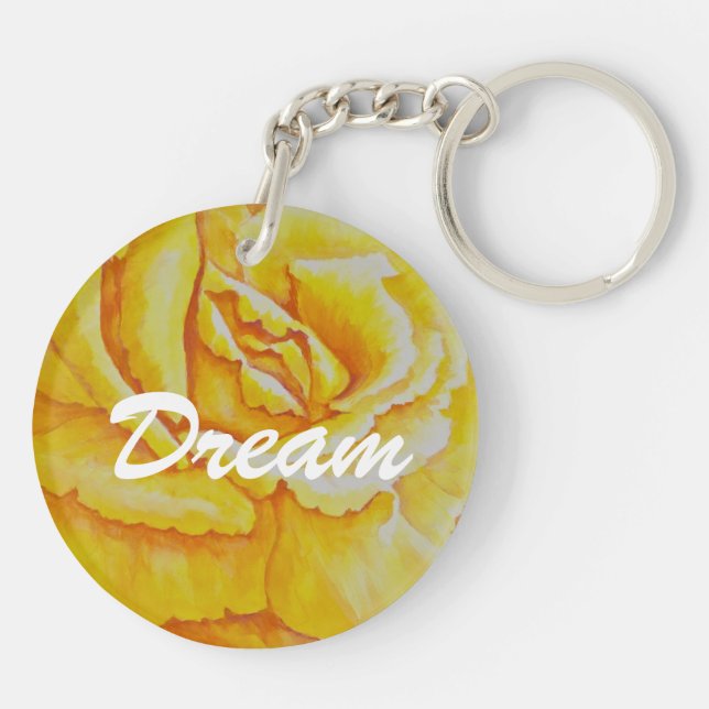 Llavero Rosa amarillo (Atrás)