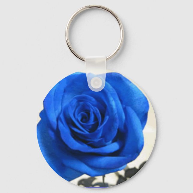 Llavero Rosa azul Keychain (Anverso)