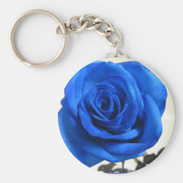 Llavero Rosa azul Keychain (Frente)