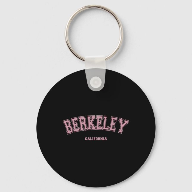 Llavero Rosa Berkeley California Ca Estilo Varsity En Berk (Anverso)