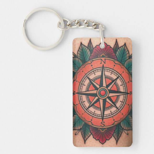 Llavero Rosa Compass Bliss (Frente)