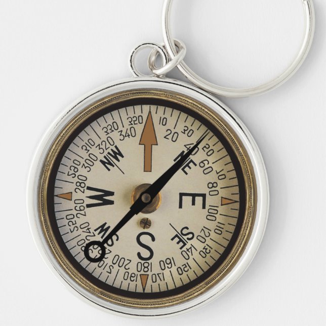 Llavero Rosa de brújula 1 (Frente)