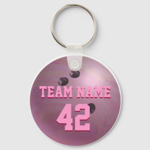 Llavero Rosa de la bola de bolos