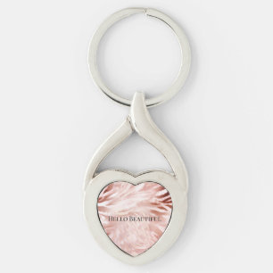 Llavero Rosa de Rubor rosa Glam Zebra Animal Print