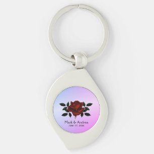 Llavero Rosa de sangre Gótico Wedding Party Regalo púrpura
