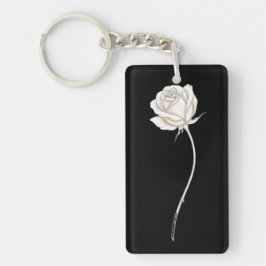 Llavero Rosa en Flor - Regalo de Cumpleaños