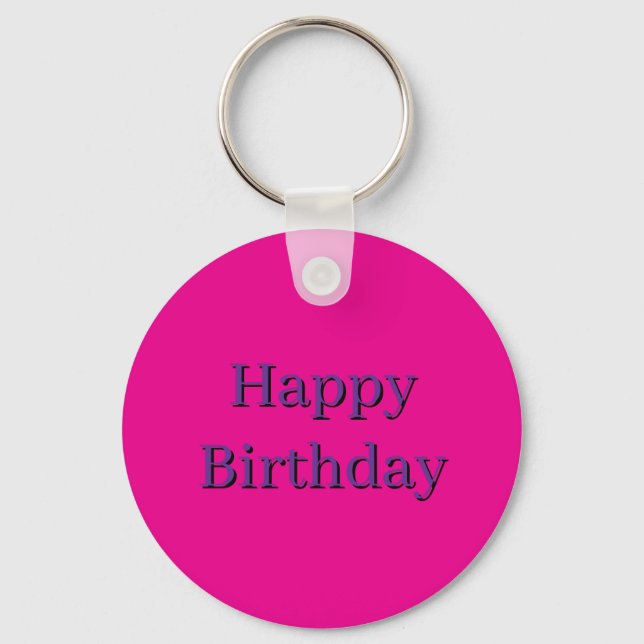 Llavero Rosa - Feliz Cumpleaños (Anverso)
