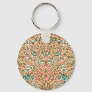 Llavero Rosa Flor Jacinto Arte de William Morris