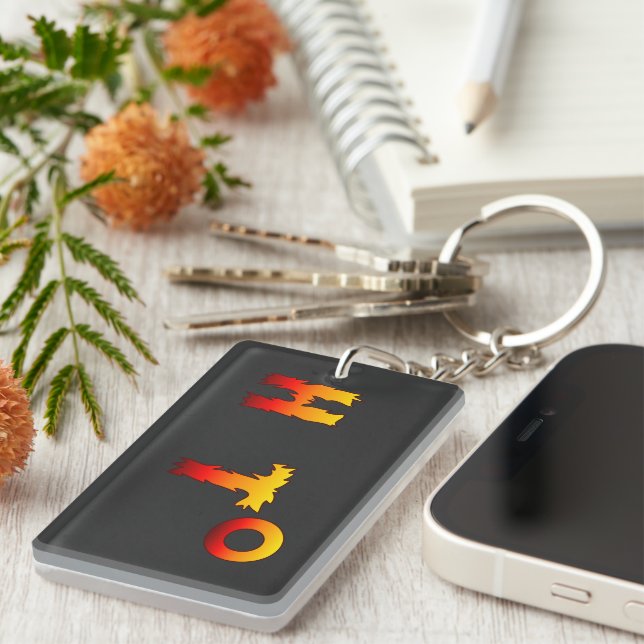 Llavero Rosa fuerte | Calentamiento global (Frente Derecha)