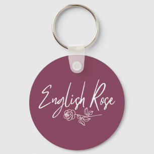 Llavero Rosa Inglesa TYPOGRAPHY ESTILO MANUSCRITO
