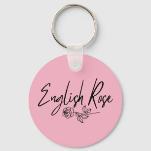 Llavero Rosa Inglesa TYPOGRAPHY ESTILO MANUSCRITO