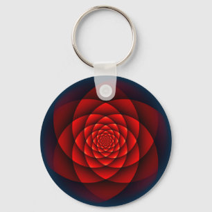 Llavero Rosa Kaleidoscope rojo + tu idea
