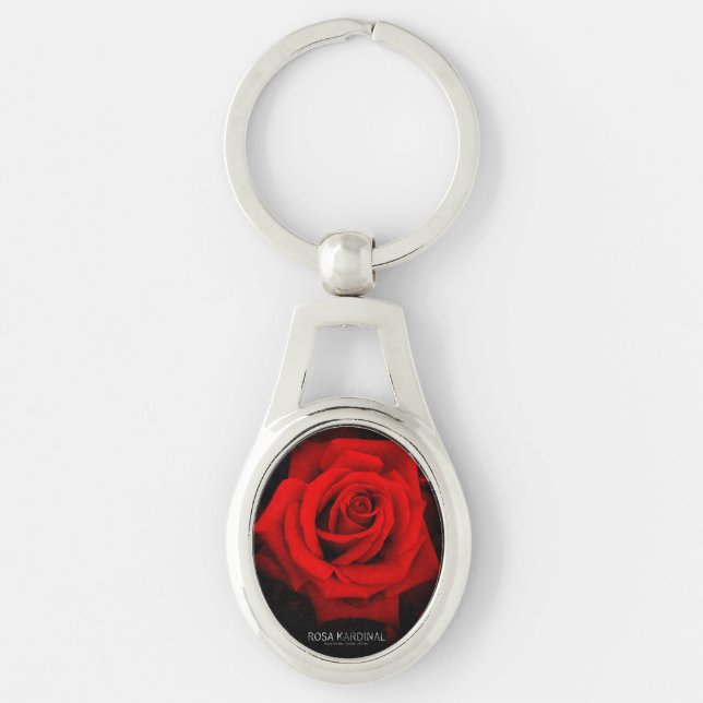 Llavero Rosa Kardinal：Metal Key Chain (Anverso)