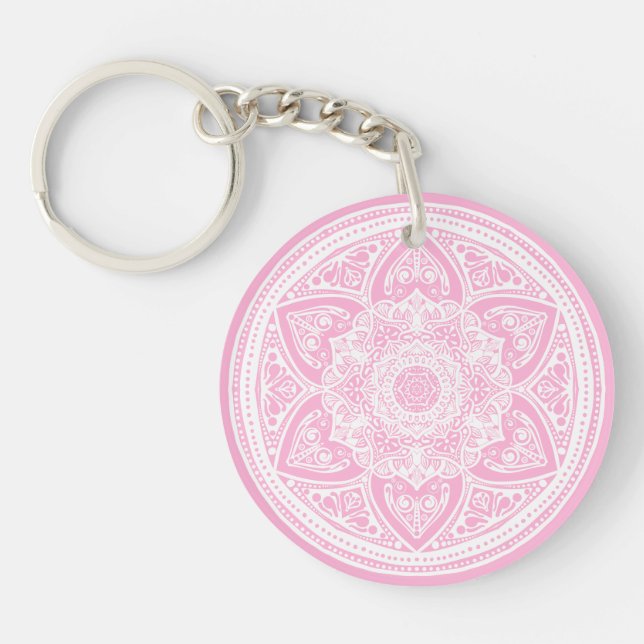 Llavero Rosa Mandala (Frente)