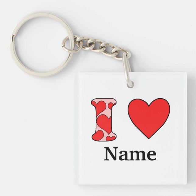 Llavero Rosa me encanta costomizado (Frente)