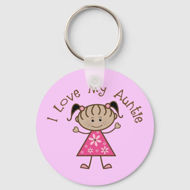 Llavero Rosa Me Encanta Mi Regalo De Tía (Anverso)