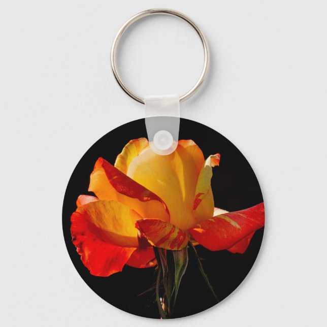 Llavero Rosa Naranja Peachy (Anverso)