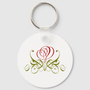 Llavero Rosa Red Flourish